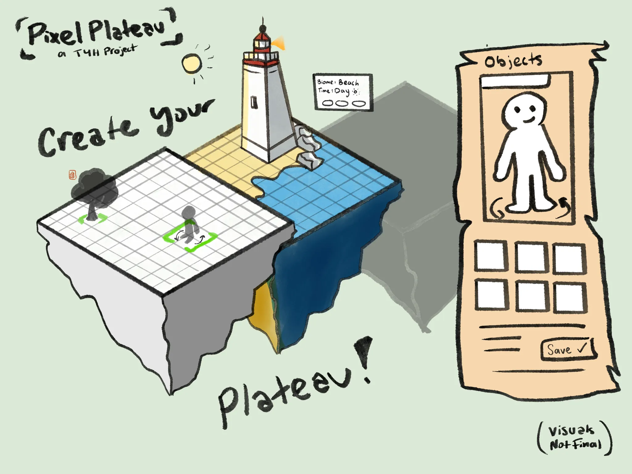 Pixel Plateau project concept.